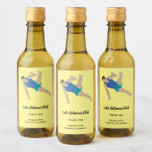 Male Gymnast Weinetikett (Flaschen)