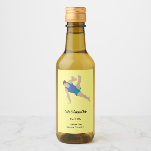 Male Gymnast Weinetikett (Vorderseite)