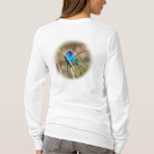 Male Indigo Bunting Songbird L/S T-Shirt (Rückseite)