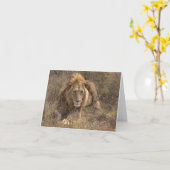 Male Lion Cards Karte (Gelbe Blume)