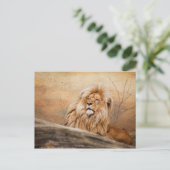 Male Lion Foto Postkarte (Stehend Vorderseite)