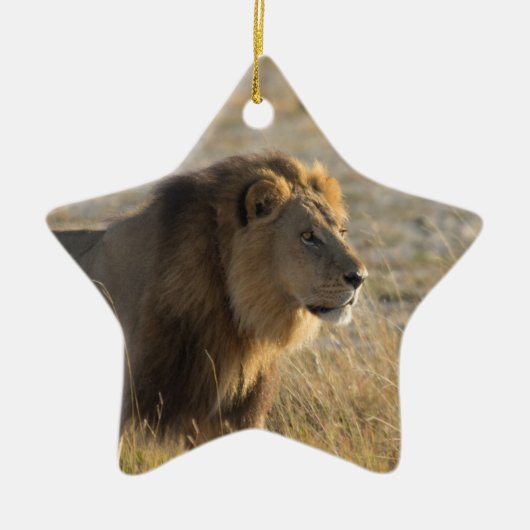 MALE LION KERAMIK ORNAMENT (Vorne)