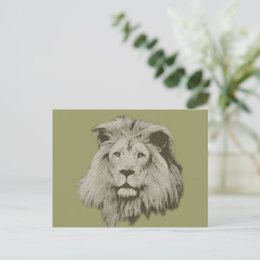 Male Lion Postkarte (Stehend Vorderseite)
