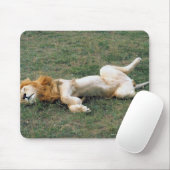 Male Lion Stretching Mousepad (Mit Mouse)