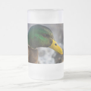 Male Mallard Portrait Mattglas Bierglas