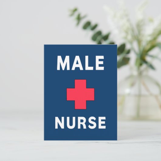 Male Nurse Postkarte (Stehend Vorderseite)