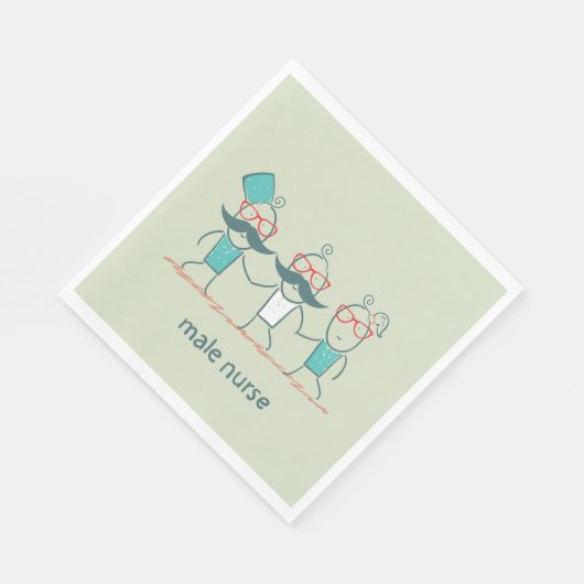 Male Nurse Serviette (Ecke)