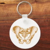 Male Pelvis Sepia Schlüsselanhänger (Vorderseite)