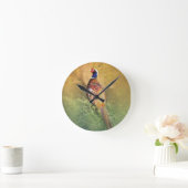 Male Pheasant Wall Clock Runde Wanduhr (Zuhause)