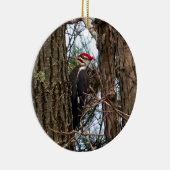 Male Pileated Woodpecker Keramik Ornament (Rechts)