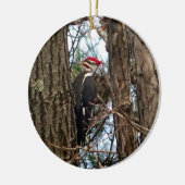 Male Pileated Woodpecker Keramik Ornament (Links)