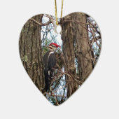 Male Pileated Woodpecker Keramikornament (Links)