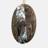 Male Pileated Woodpecker Keramikornament (Links)