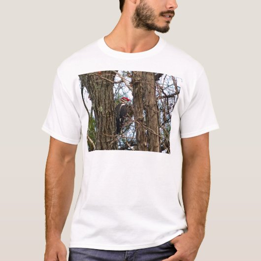 Male Pileated Woodpecker T-Shirt (Vorderseite)