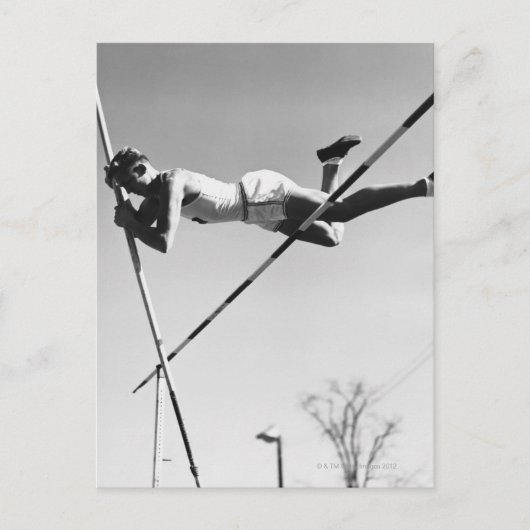 Male Pole Vaulter Postkarte (Vorderseite)