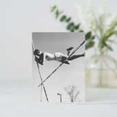 Male Pole Vaulter Postkarte (Stehend Vorderseite)
