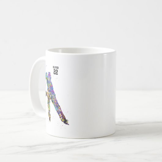 Male Ringette Player Kaffeetasse (Vorderseite Links)