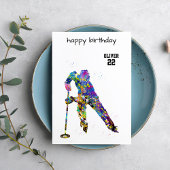 Male Ringette Player Karte