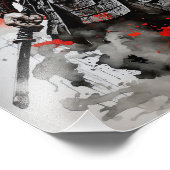 Male Samurai A Fotodruck (Ecke)