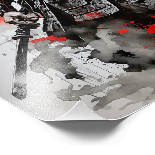 Male Samurai A Fotodruck (Ecke)