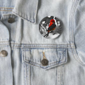 Male Scarlet Tanager Button (Beispiel)