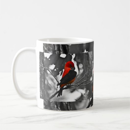 Male Scarlet Tanager Kaffeetasse (Links)