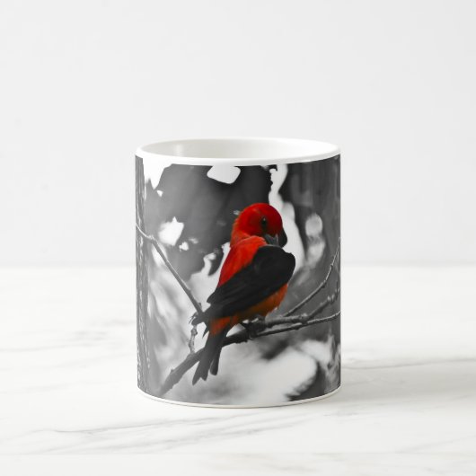 Male Scarlet Tanager Kaffeetasse (Mittel)