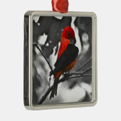 Male Scarlet Tanager Ornament Aus Metall (Rechts)