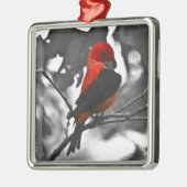 Male Scarlet Tanager Ornament Aus Metall (Links)