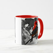 Male Scarlet Tanager Tasse (VorderseiteRechts)
