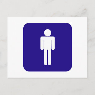 Male Sign Postkarte
