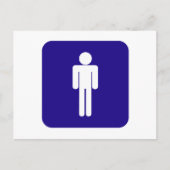 Male Sign Postkarte (Vorderseite)