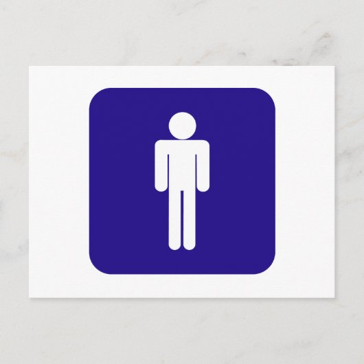 Male Sign Postkarte (Vorderseite)
