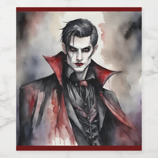 Male Vampire Weinetikett (Einzelnes Label)