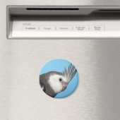 Male Whiteface Cockatiel Magnet (In Situ (Geschirrspüler))