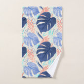 Maleah Monstera Tropical Hawaiian Watercolor Badhandtuch Set (Handtuch)