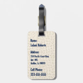 Maleah Monstera Tropical Hawaiian Watercolor Gepäckanhänger (Rückseite vertikal)