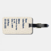 Maleah Monstera Tropical Hawaiian Watercolor Gepäckanhänger (Rückseite horizontal)