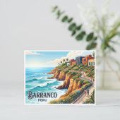 Malecón de Barranco Lima Peru Postkarte (Stehend Vorderseite)