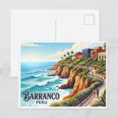 Malecón de Barranco Lima Peru Postkarte (Vorne/Hinten)