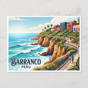 Malecón de Barranco Lima Peru Postkarte