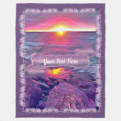 Malecon Sunset 0911 Fleecedecke (Vorderseite)