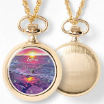 Malecon Sunset 0911 Necklace Watch Armbanduhr<br><div class="desc">Malerei "Malecon Sunset 0911" Collection Personalize auf der Produktseite oder klicken Sie auf die Schaltfläche "Anpassen" für weitere Designoptionen. Das Design entstand aus meinem Gemälde "Malecon Sunset 0911",  das einen schönen Sonnenuntergang auf der Malecón in Puerto Vallarta,  Mexiko,  einfängt. Matching Produkte sind in dieser Sammlung verfügbar.</div>