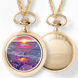 Malecon Sunset 0911 Necklace Watch Armbanduhr