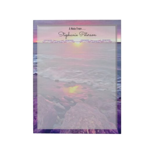 Malecon Sunset 0911 Notizblock (Rotiert)