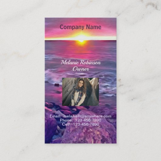 Malecon Sunset 0911 Visitenkarte (Vorderseite)