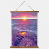 Malecon Sunset 0911 Wandteppich Mit Holzrahmen (Vorderseite)