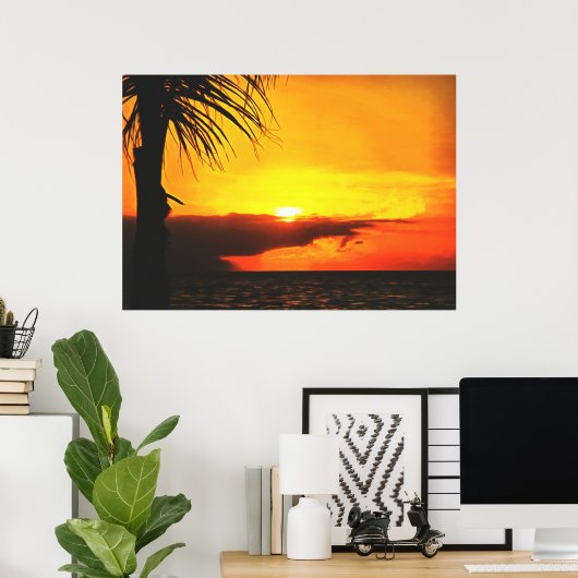 Malecon Sunset 2441 Art Print Poster (Heimbüro)