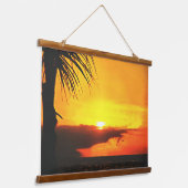 Malecon Sunset 2441 Wandteppich Mit Holzrahmen (Gewinkelt)