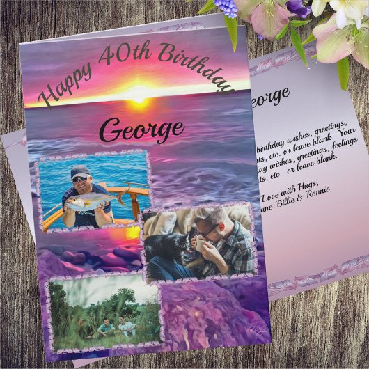 Malecon Sunset Birthday 0911 Karte